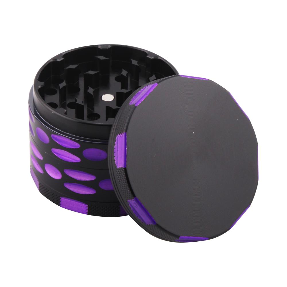 Dots Design Metal Grinder-4 Piece-Purple