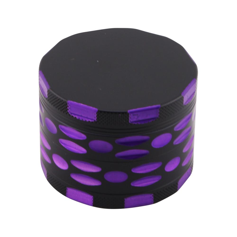 Dots Design Metal Grinder-4 Piece-Purple
