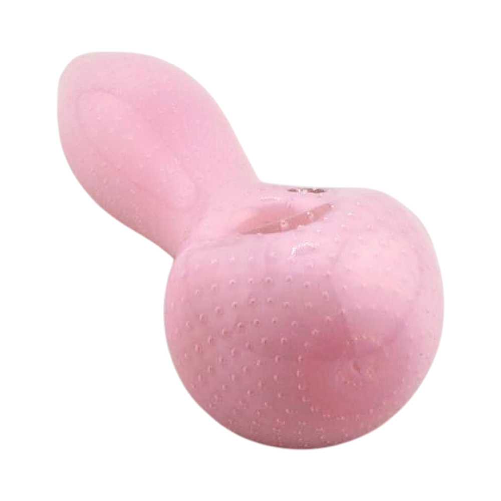 Dots Top Glass Hand Pipe-Light Pink