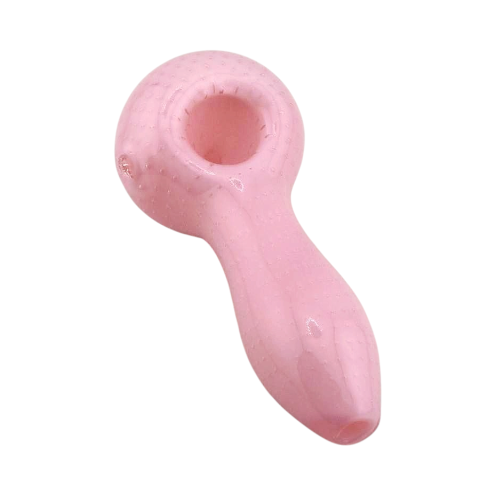 Dots Top Glass Hand Pipe-Light Pink