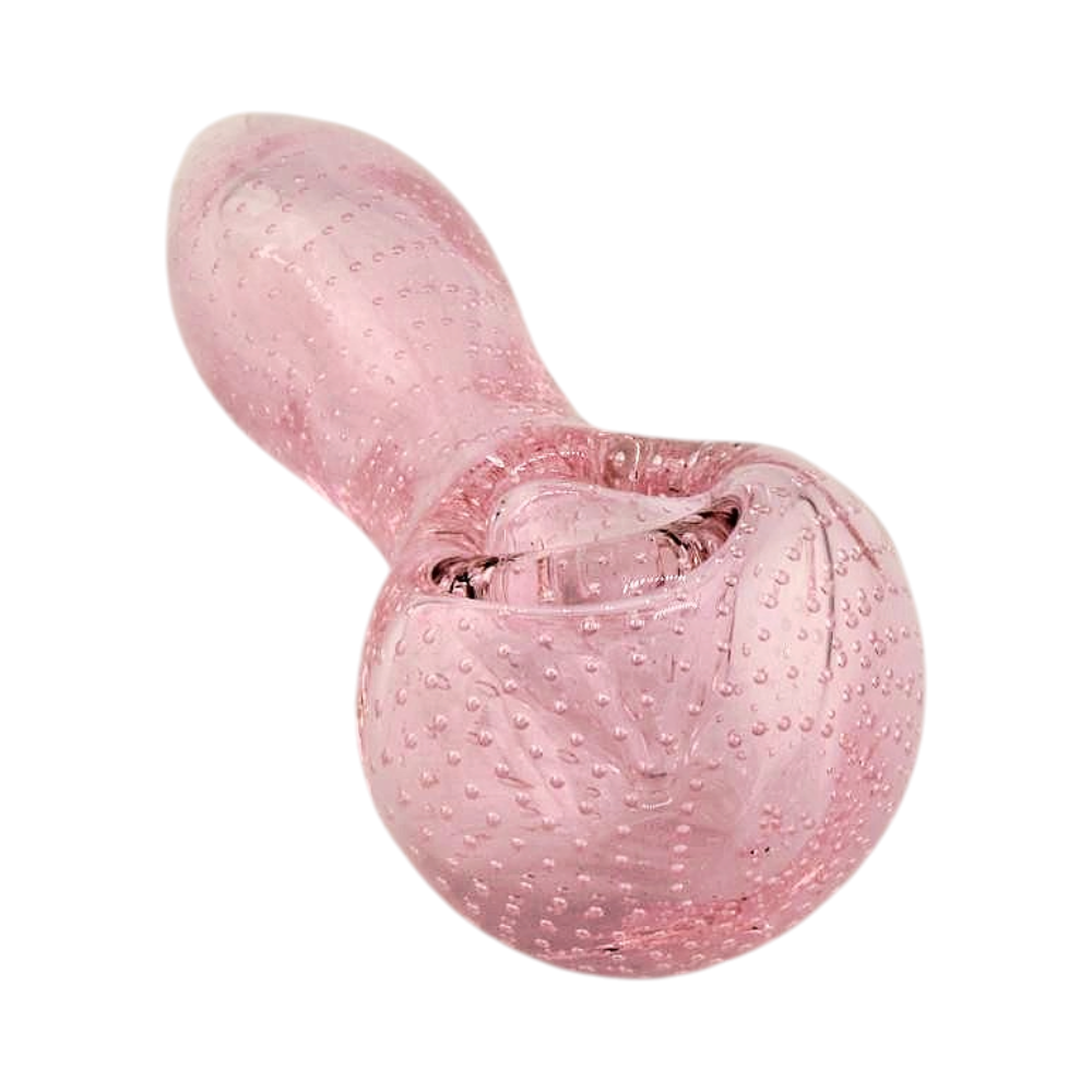 Dots Top Glass Hand Pipe-Pink