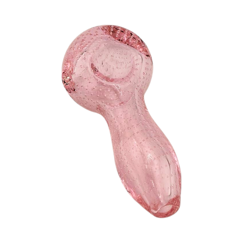 Dots Top Glass Hand Pipe-Pink