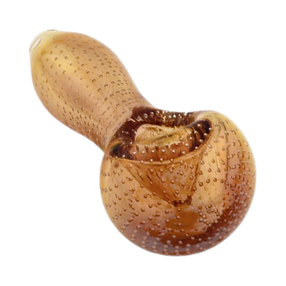 Dots Top Glass Hand Pipe-Yellow