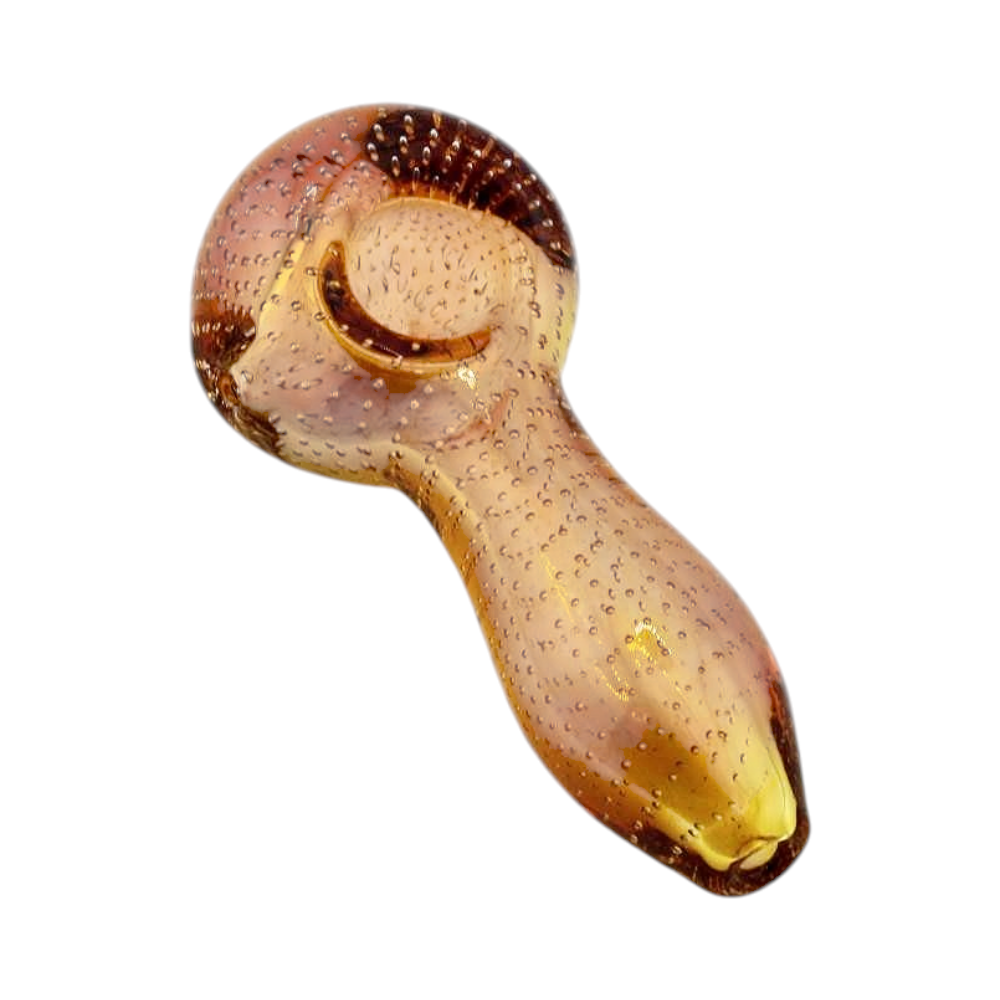 Dots Top Glass Hand Pipe-Yellow