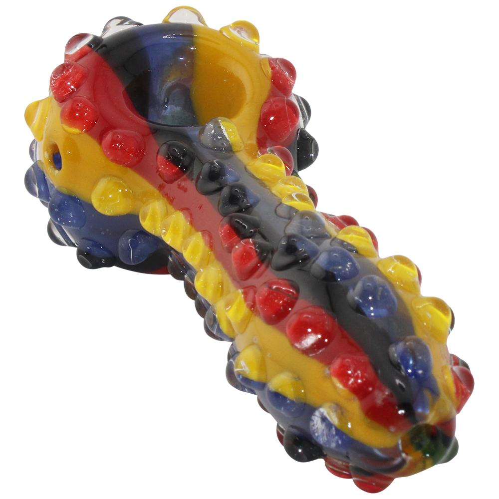 Dragon Glass Hand Pipe-Rasta