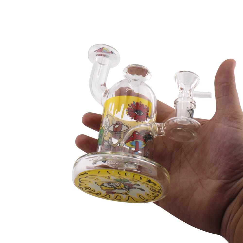 Dreamscape Mushroom Eye Water Pipe-Yellow