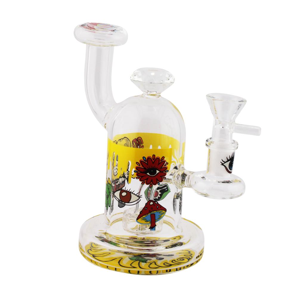 Dreamscape Mushroom Eye Water Pipe-Yellow