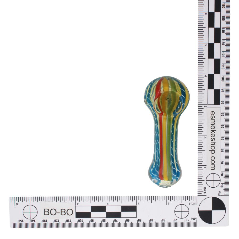 Drip Wave Glass Hand Pipe-Blue