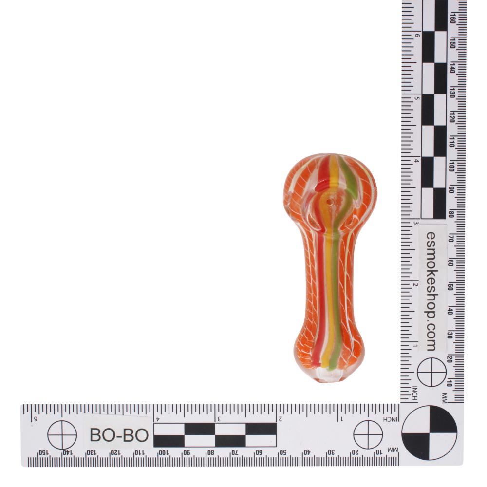 Drip Wave Glass Hand Pipe-Orange