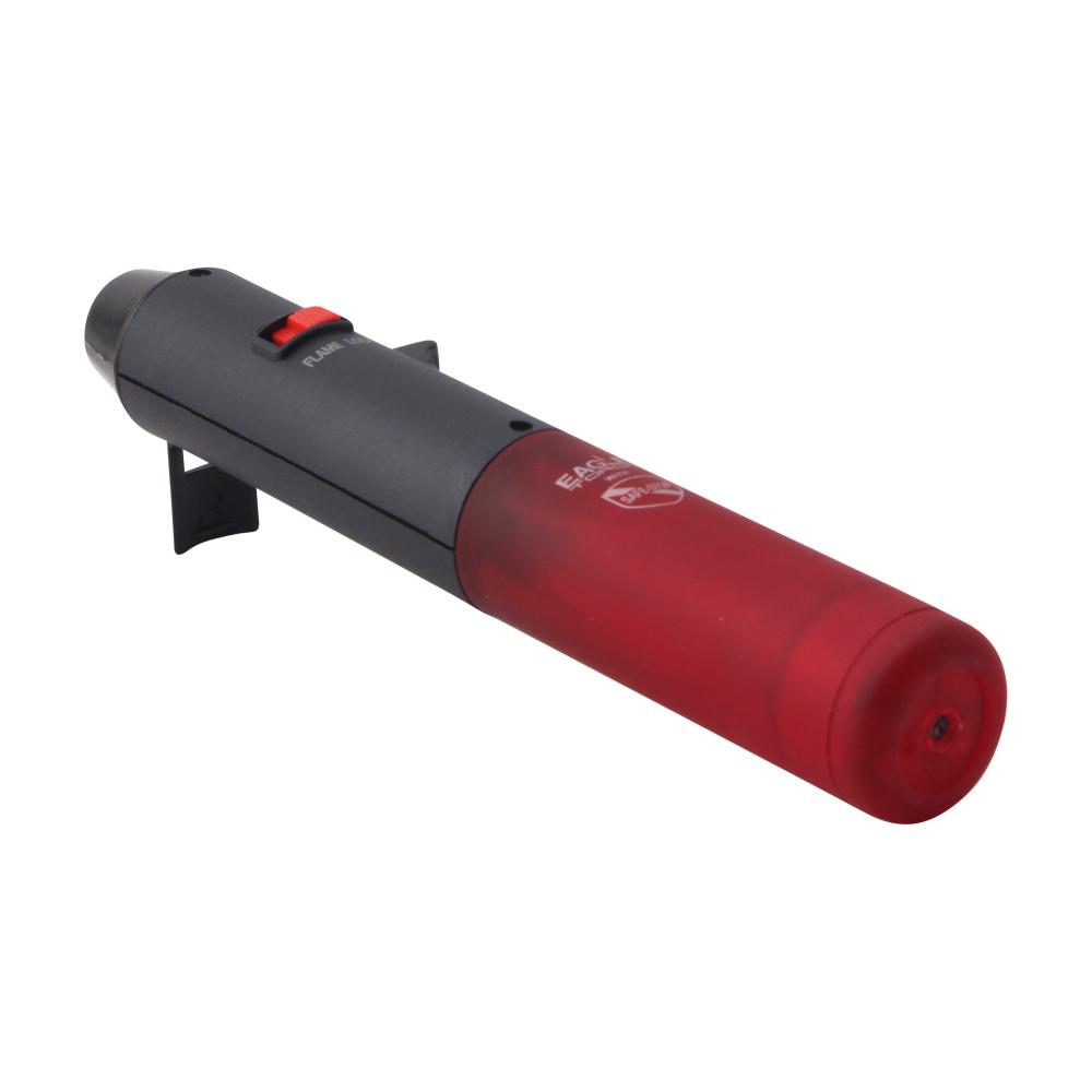 Eagle Pen Clear Single Flame Torch Lighter-Red