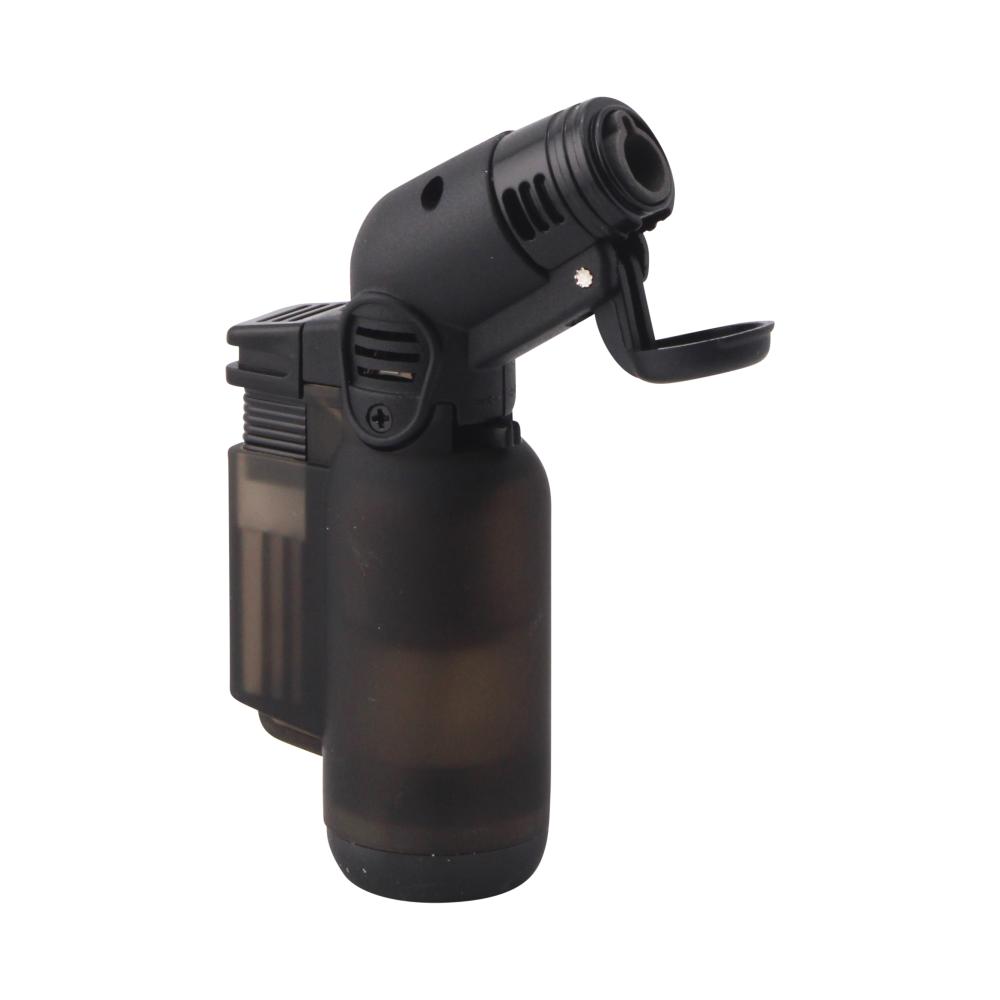 Eagle Small Transparent Single Flame Torch Lighter-Black