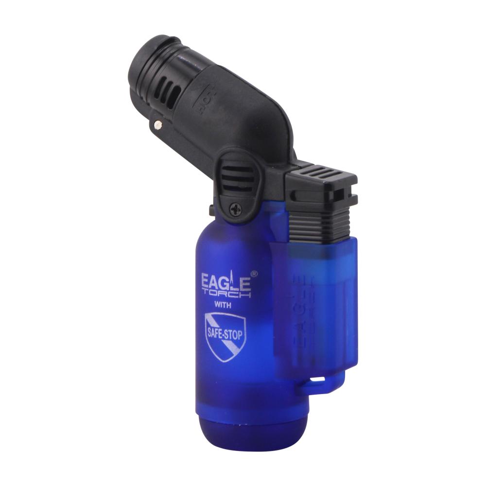 Eagle Small Transparent Single Flame Torch Lighter-Blue