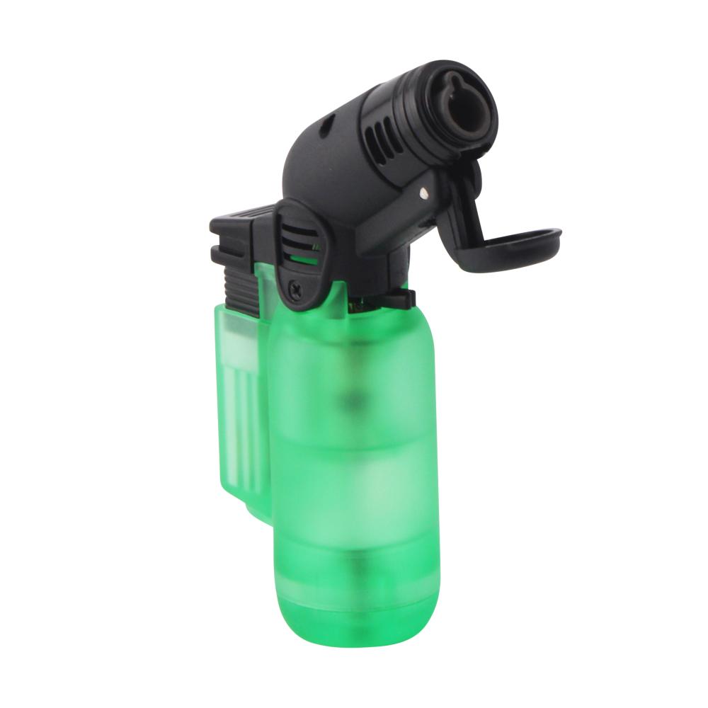 Eagle Small Transparent Single Flame Torch Lighter-Green