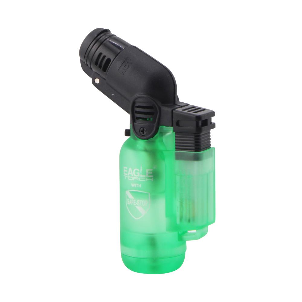 Eagle Small Transparent Single Flame Torch Lighter-Green