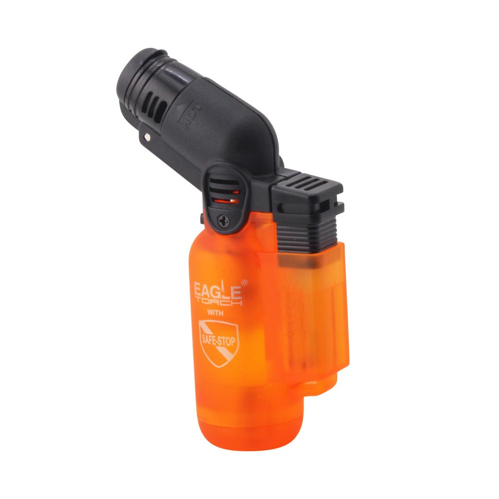 Eagle Small Transparent Single Flame Torch Lighter-Orange