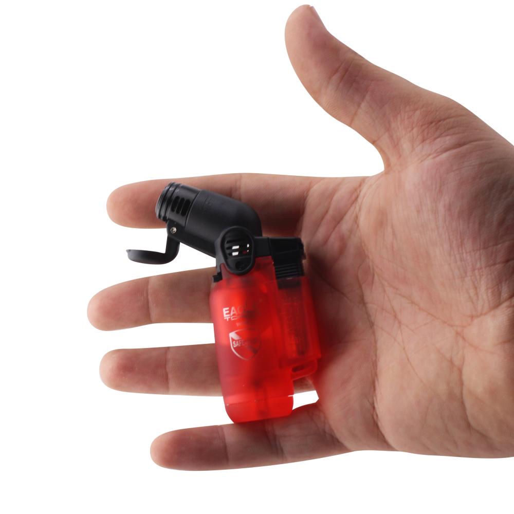 Eagle Small Transparent Single Flame Torch Lighter-Red