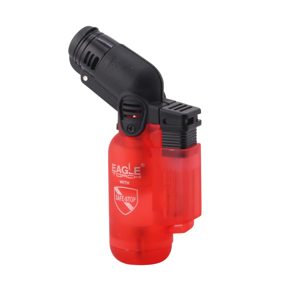 Eagle Small Transparent Single Flame Torch Lighter-Red