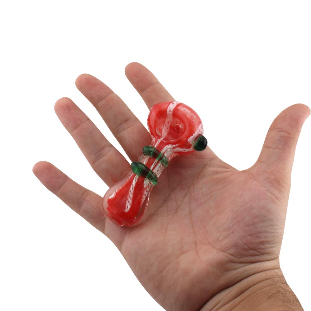 Eclipse Glass Hand Pipe-Red