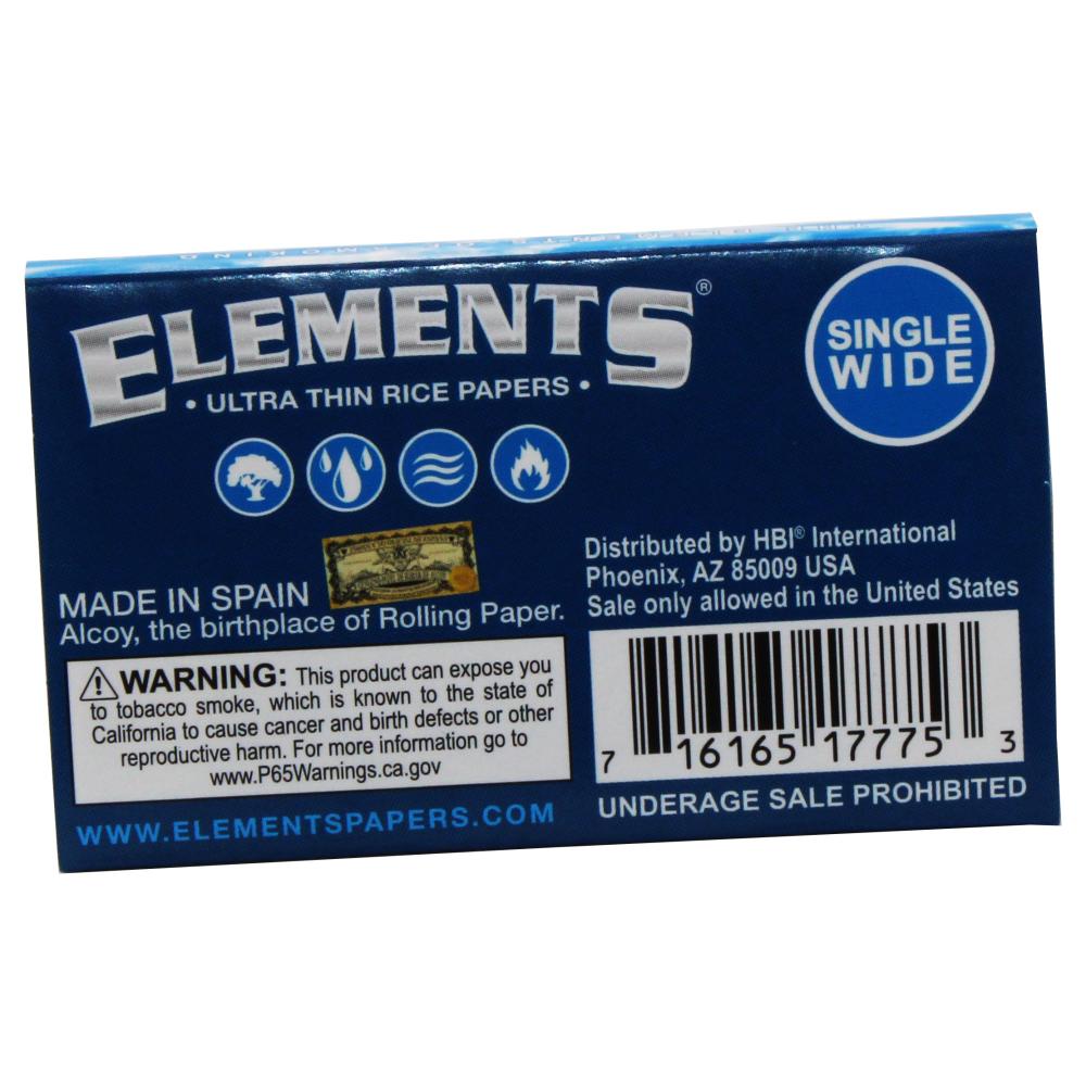 Elements Ultra Thin Rice Paper Single Wide
