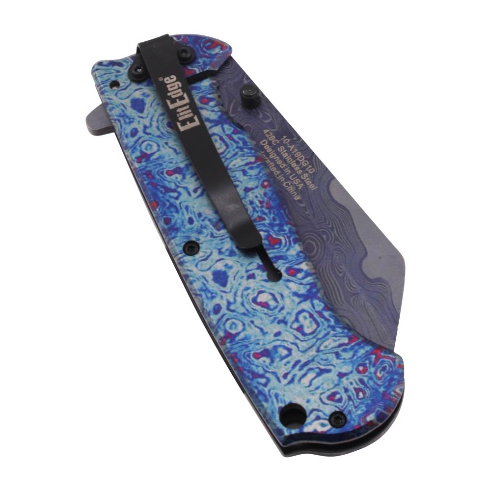 Elit Edge N29 Folding Metal Pocket Knife-Blue