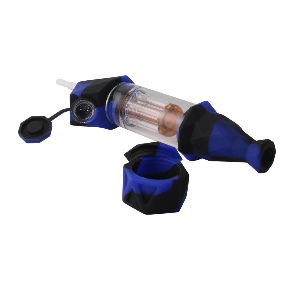Elite Print With Perc Silicone Nectar Collector Set-Dark Blue