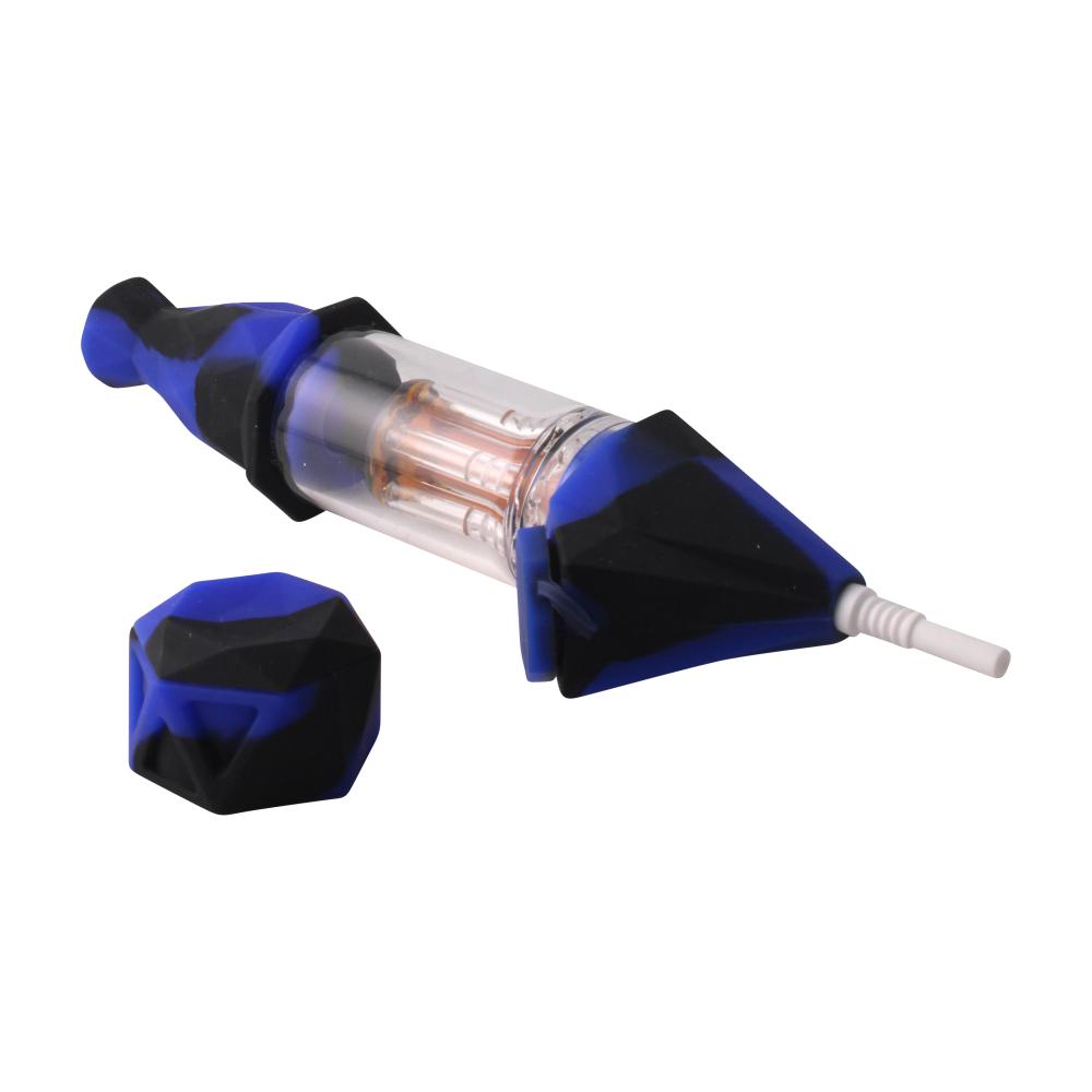 Elite Print With Perc Silicone Nectar Collector Set-Dark Blue