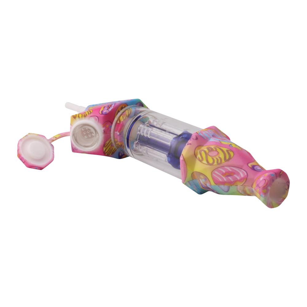 Elite Print With Perc Silicone Nectar Collector Set-Mix Pink