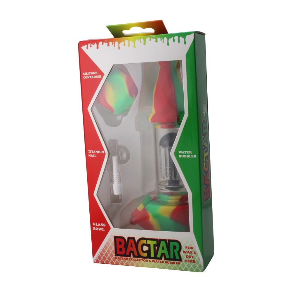 Elite Print With Perc Silicone Nectar Collector Set-Red and Green