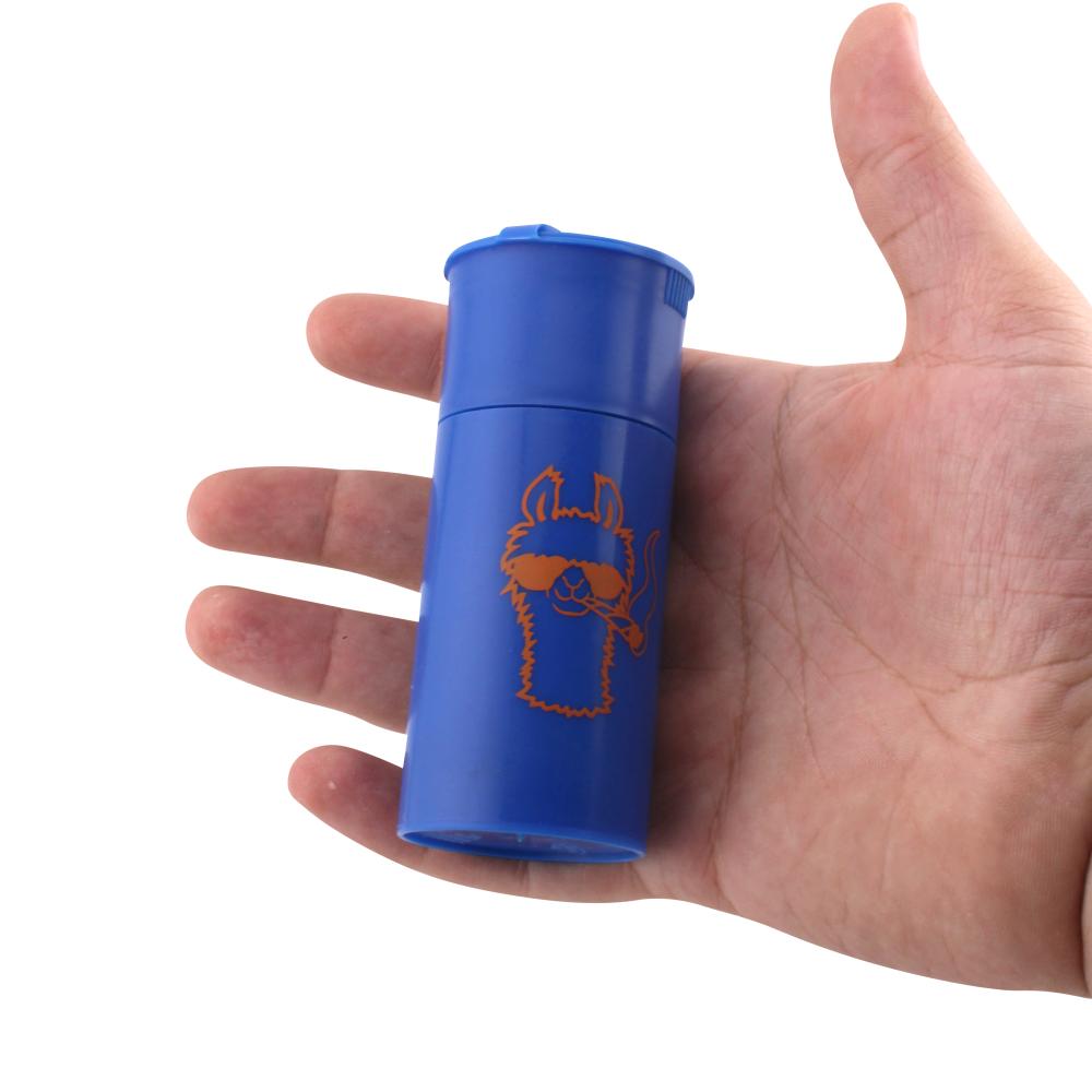 EZ Splitz Plastic Smell Proof Jar With Grinder-Blue