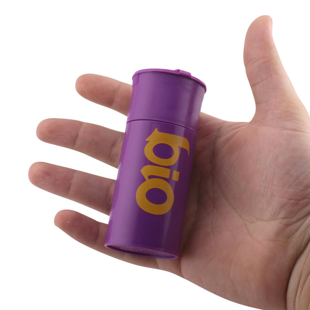 EZ Splitz Plastic Smell Proof Jar With Grinder-Purple