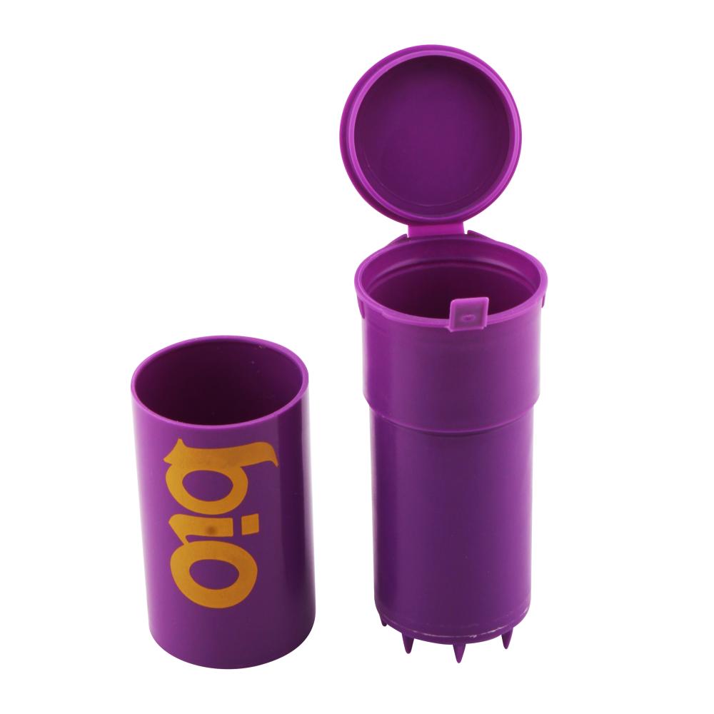 EZ Splitz Plastic Smell Proof Jar With Grinder-Purple