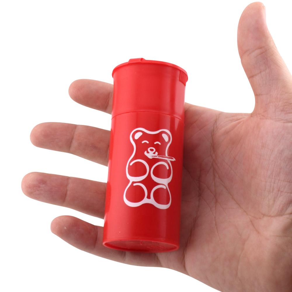 EZ Splitz Plastic Smell Proof Jar With Grinder-Red