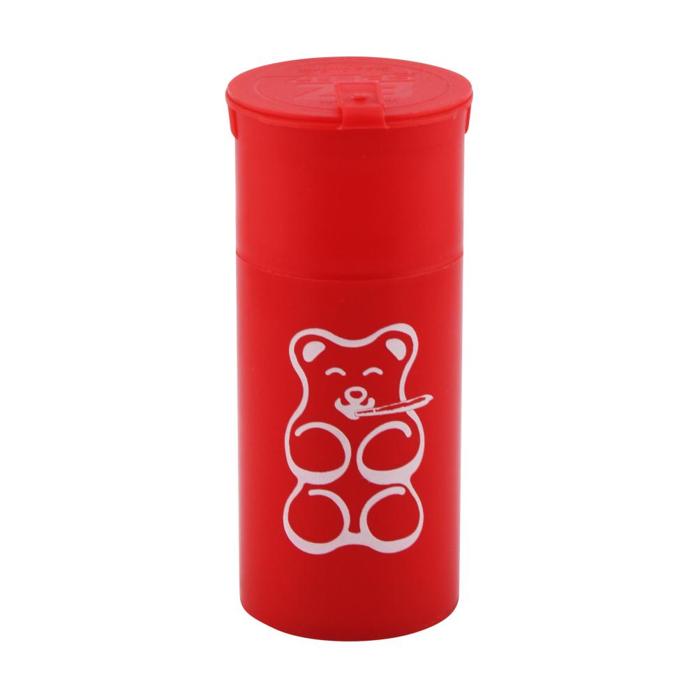 EZ Splitz Plastic Smell Proof Jar With Grinder-Red