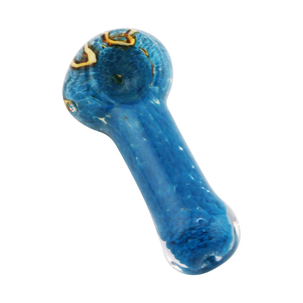 Flower N187 Glass Hand Pipe-Blue