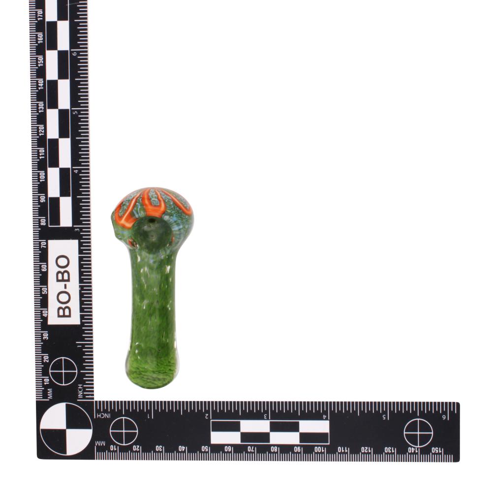Flower N187 Glass Hand Pipe-Green