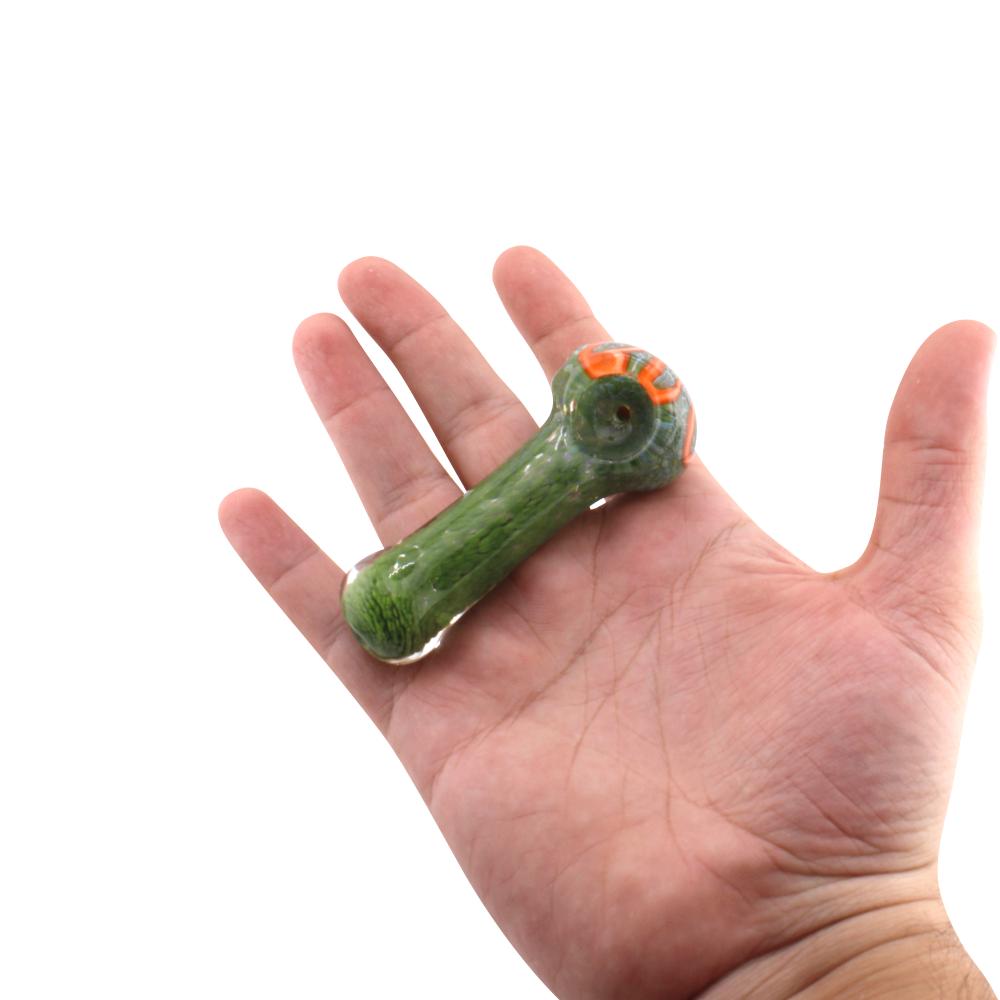 Flower N187 Glass Hand Pipe-Green