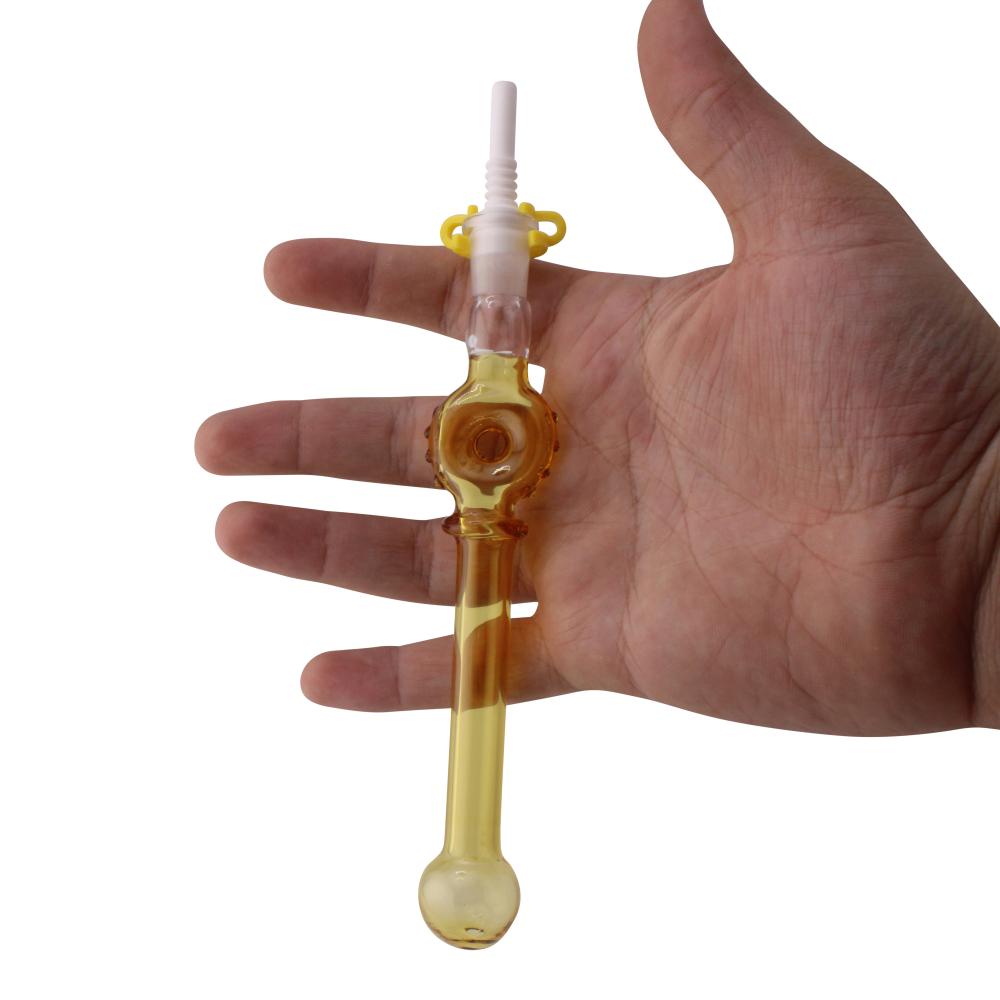 Forest Mist Small Glass Nectar Collector-Yellow