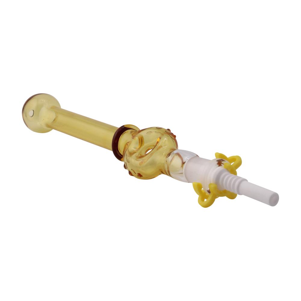Forest Mist Small Glass Nectar Collector-Yellow