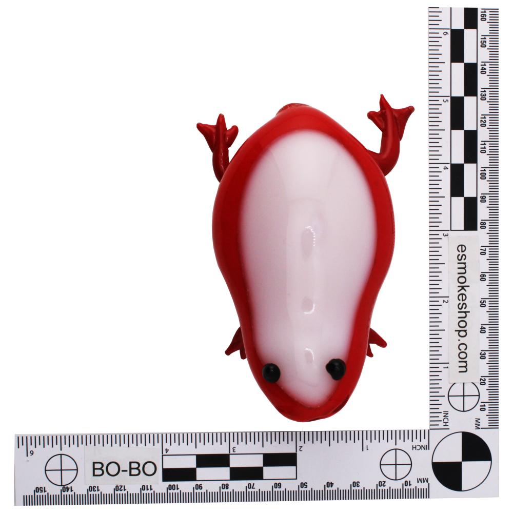 Frog Glass Hand Pipe-Red