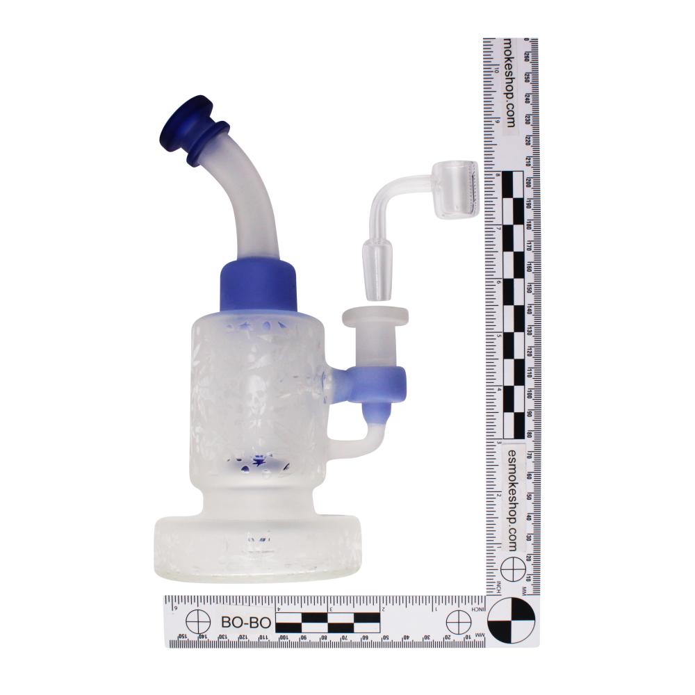 Frost Nova Glass Water Pipe-Blue