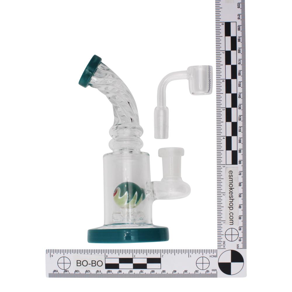 Fusion Swirl Glass Water Pipe-Royal Blue