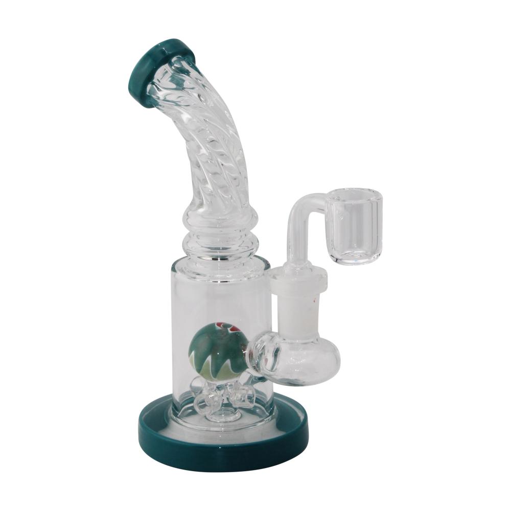 Fusion Swirl Glass Water Pipe-Royal Blue