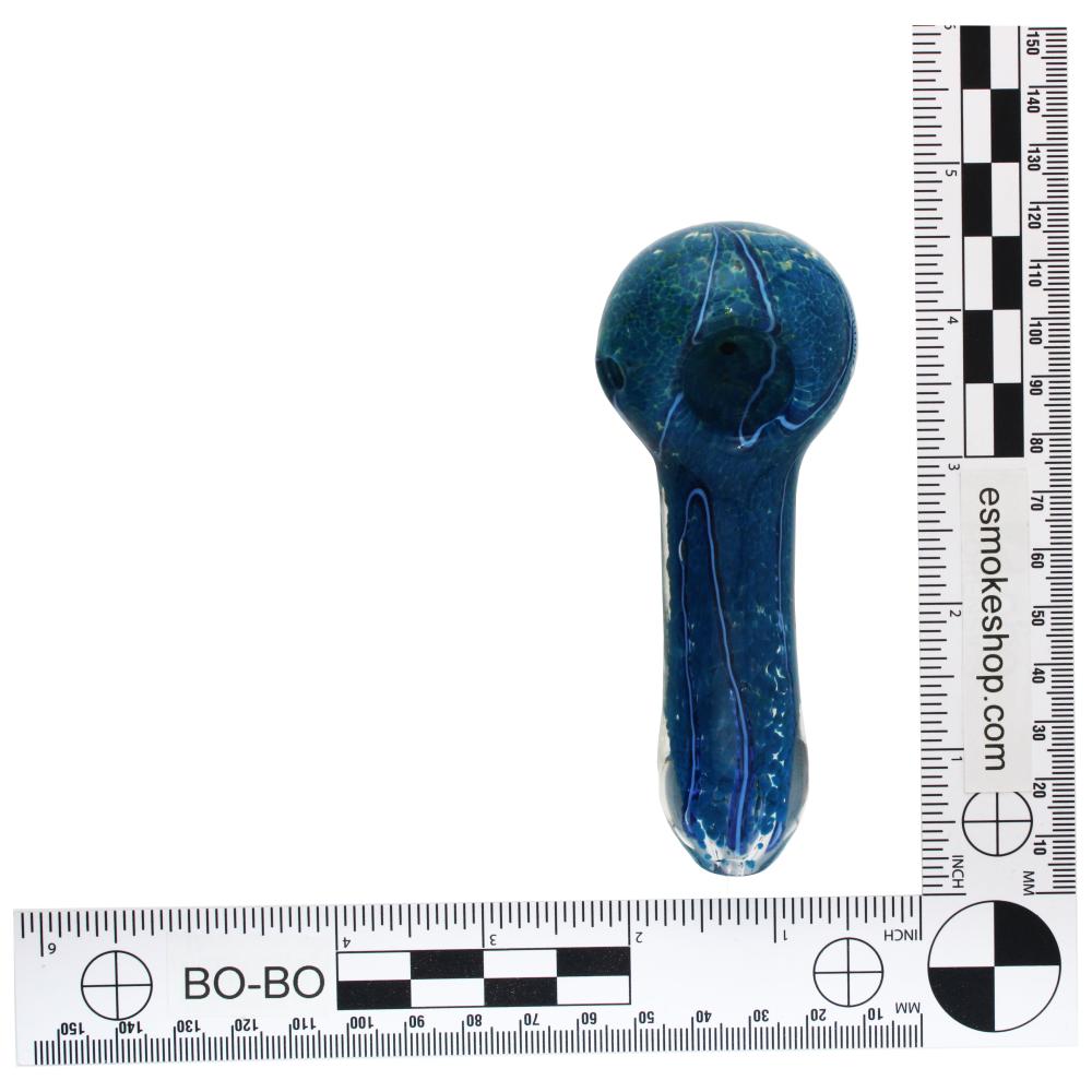 Garnet Glass Hand Pipe-Blue