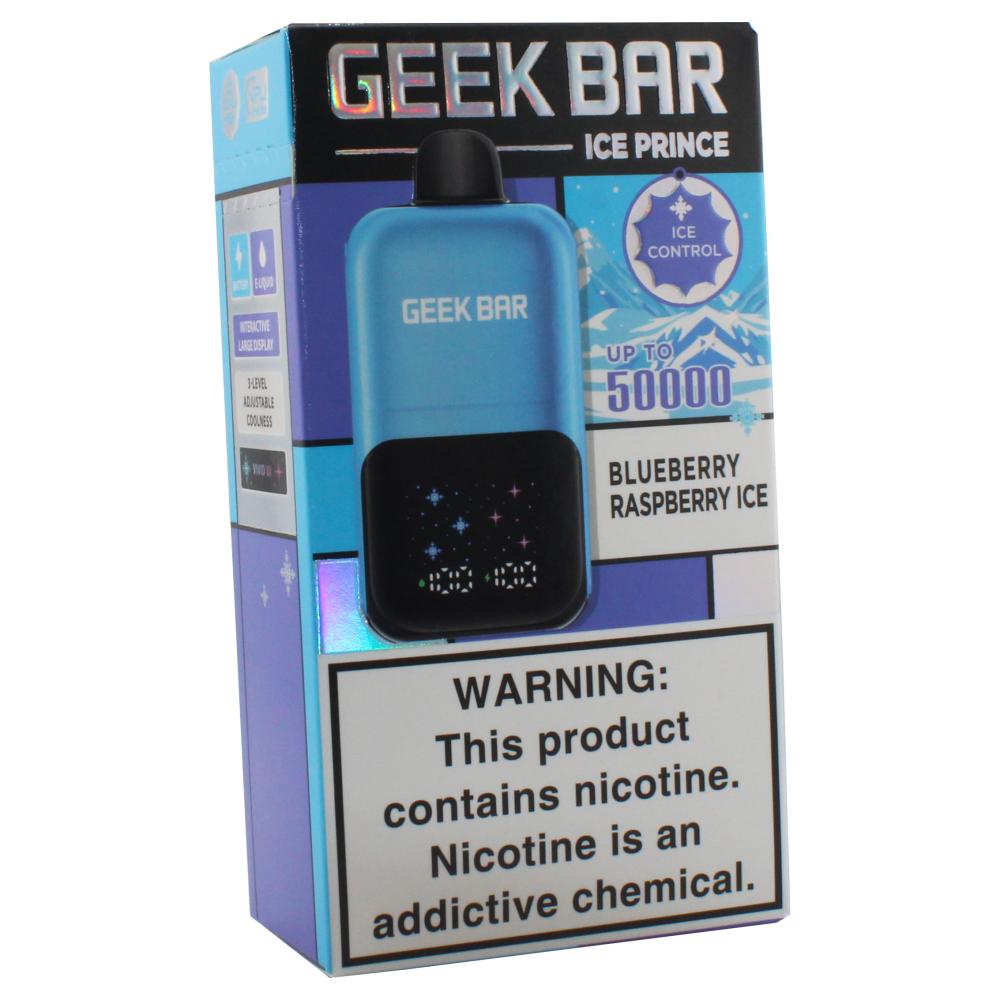 Blueberry Raspberry Ice Geek Bar Ice Prince 50k Puffs Vape