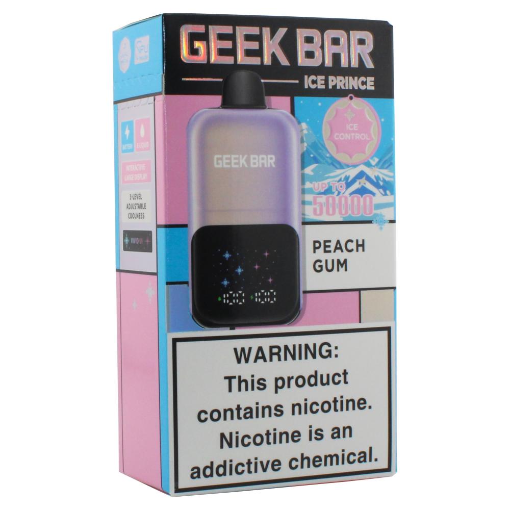 Peach Gum Geek Bar Ice Prince 50k Puffs Vape