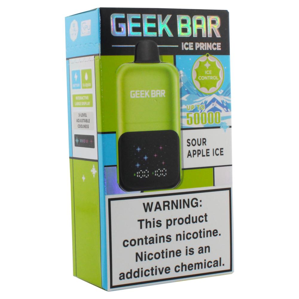 Sour Apple Ice Geek Bar Ice Prince 50k Puffs Vape