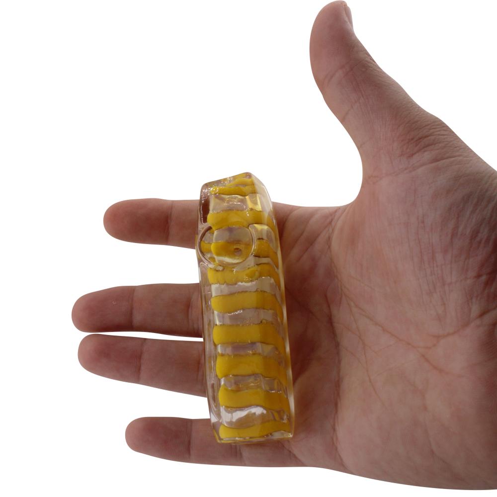 Glasszilla Glass Hand Pipe-Yellow