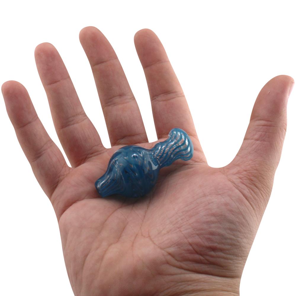 Grip Design Glass Carb Cap-Blue