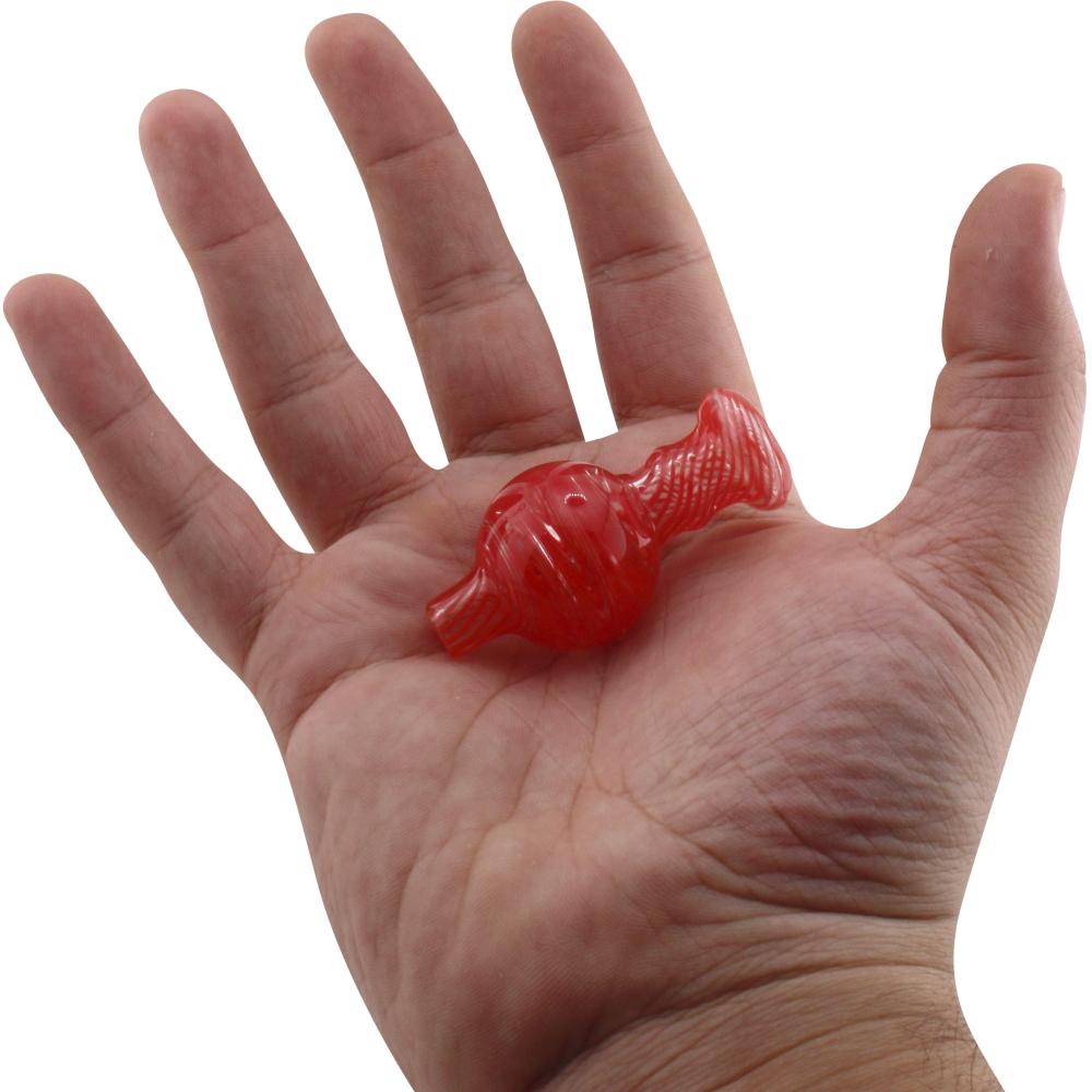 Grip Design Glass Carb Cap-Red