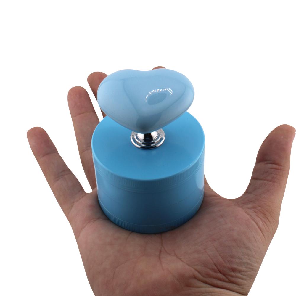 Hart Shape Metal Grinder-4 Piece-Blue